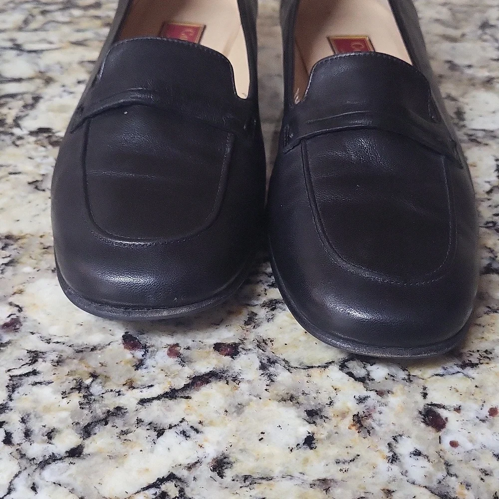 Cole Haan Black Leather Lezlie Loafers